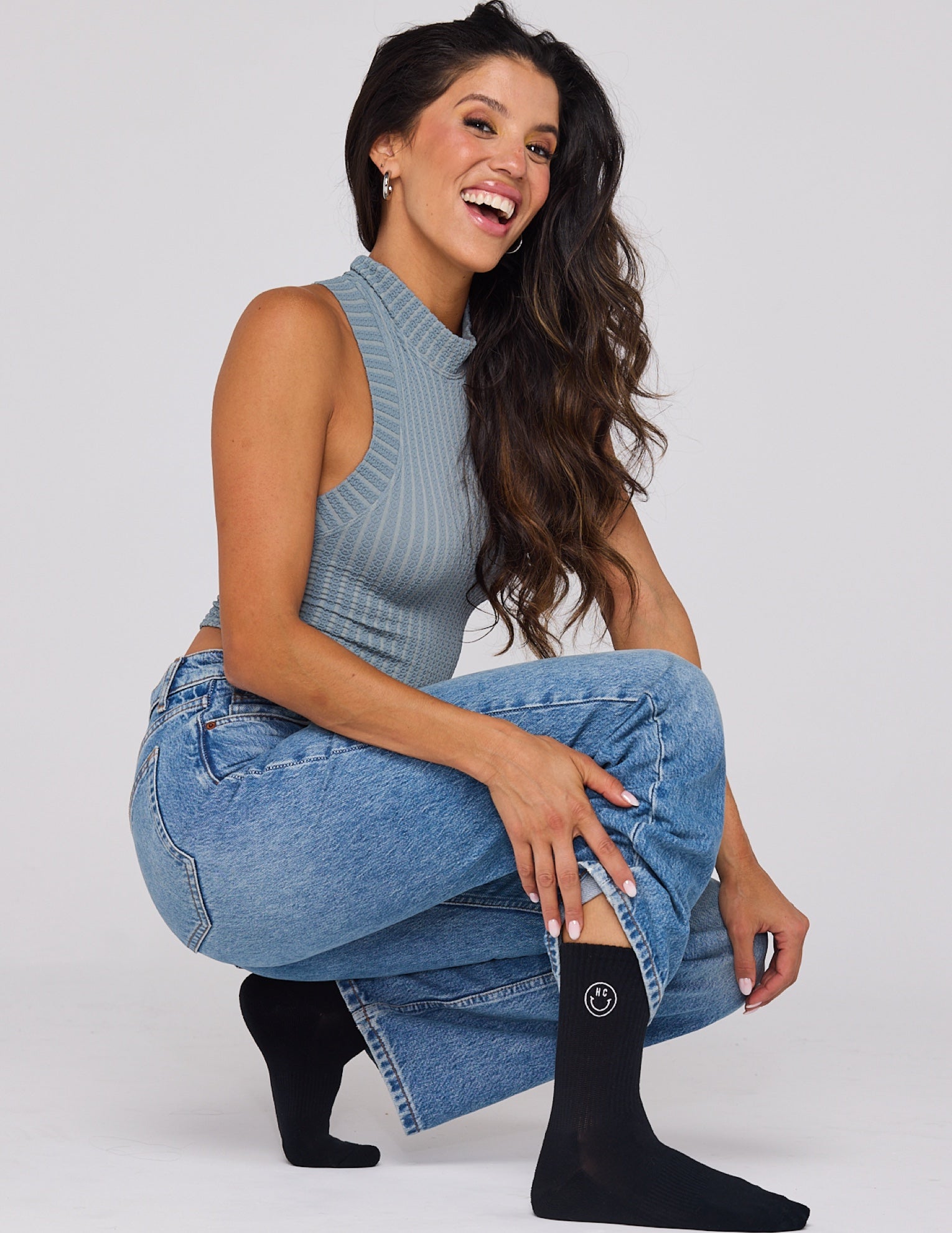 FABULOUS SMILEY SOCKS BLACK