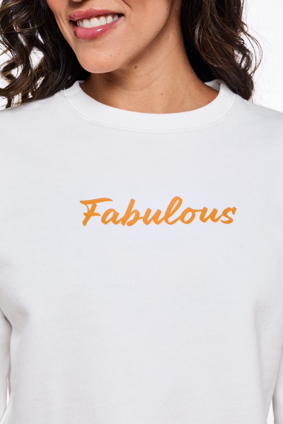 FABULOUS CROPPED SWEATSHIRT IN WHITE